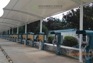 上海充电桩车棚膜结构厂家直销 价格便宜，品质保障，快速安装